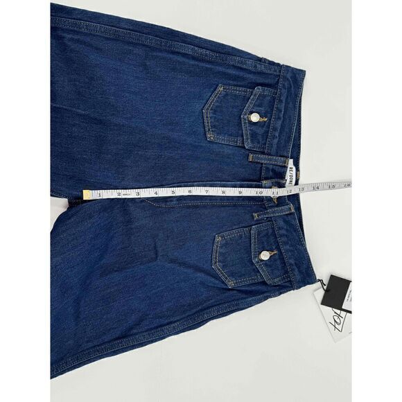 RE/DONE 70S Pocket Wide Leg Blue High Waisted Bootcut Denim Jeans Womens Size 26 - Picture 6 of 6